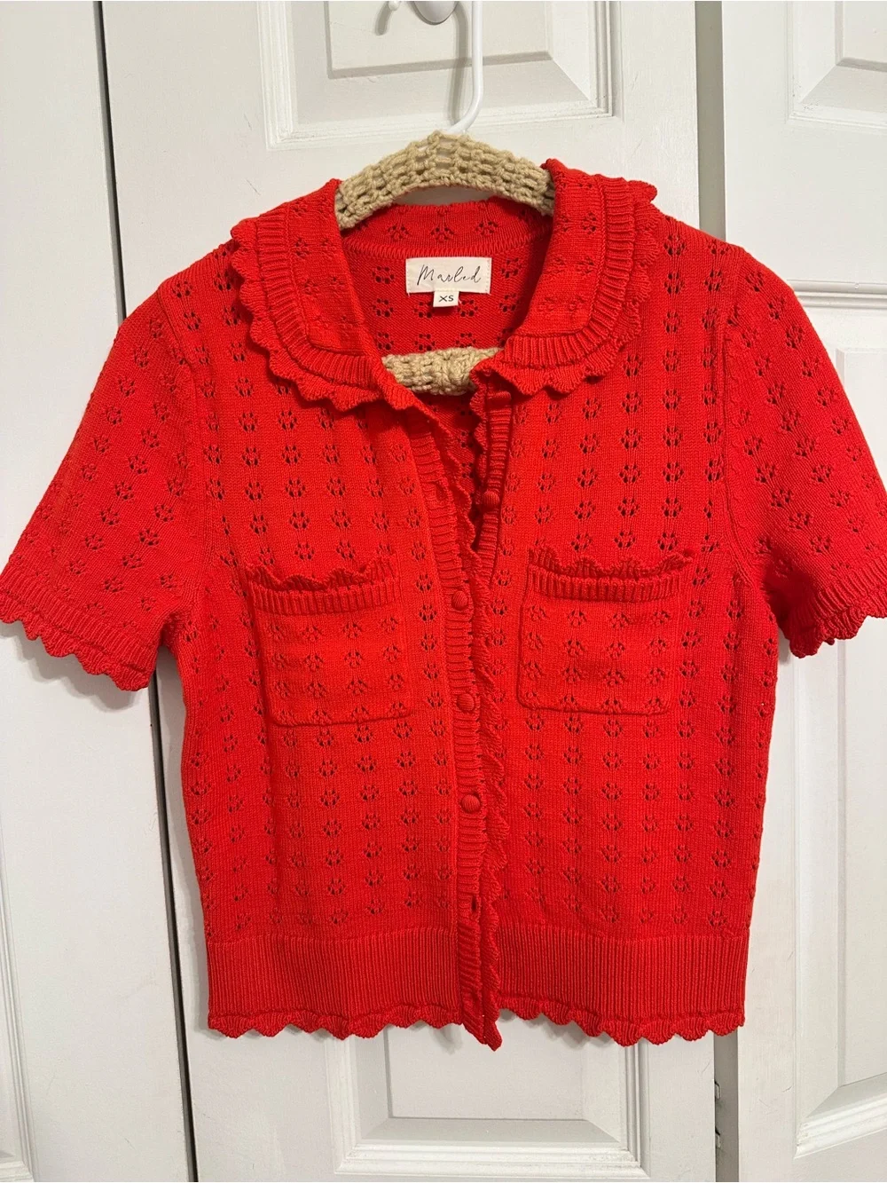 True red short sleeve button up